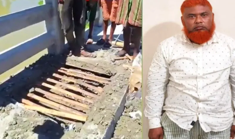 টাঙ্গাইলে রডের পরিবর্তে বাঁশ দিয়ে ব্রিজের ঢালাই, নেওয়া হলো তাৎক্ষণিক ব্যবস্থা