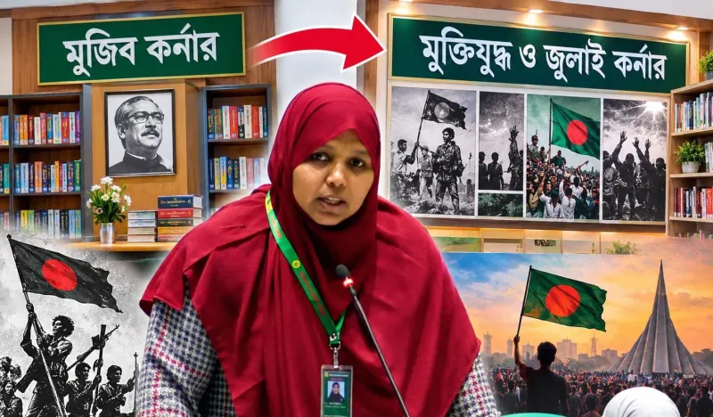 দেশের মুজিব কর্নার বদলে মুক্তিযুদ্ধ ও জুলাই কর্নার করার প্রস্তাব সংসদে