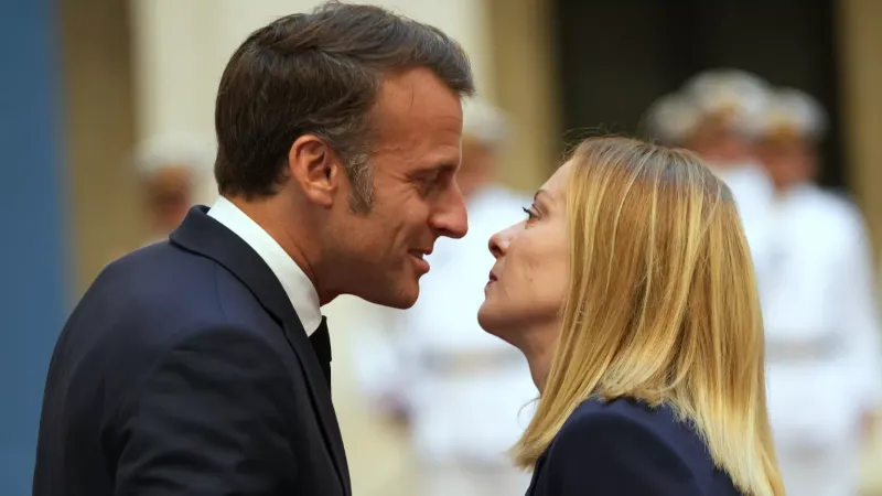 French President Emmanuel Macron Visits Italy — Meets PM Giorgia Meloni to Discuss Gaza, Ukraine Crises