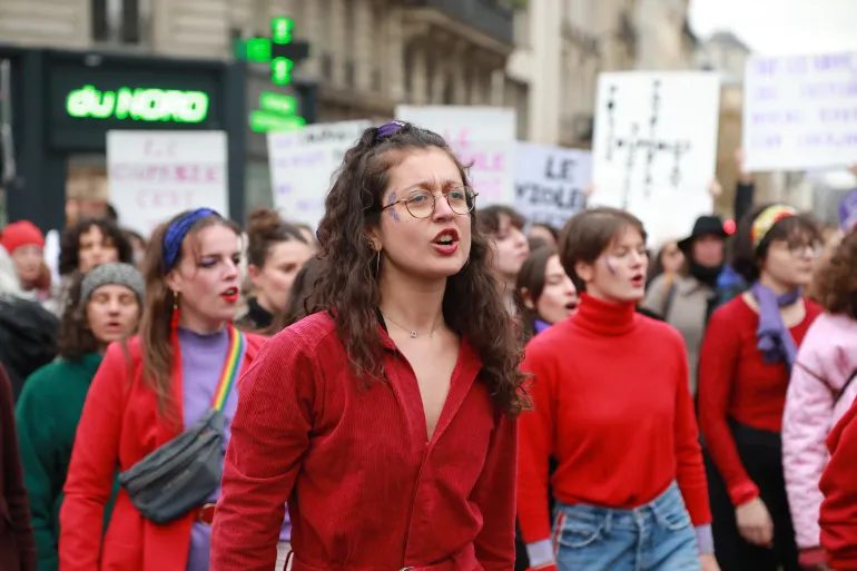 Mass Protests in France Against Violence Towards Women Ahead of International Day for the Elimination of Violence Against Women