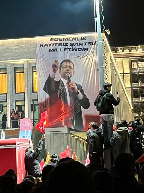 "I will not bow my head, I will always stand tall. Together, we will erase the dark stain on Turkey's democracy" - Turkey's main opposition leader Imamoglu