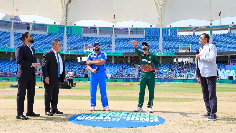 Bangladesh vs India in the Second Match of the ICC Champions Trophy Ninth Edition, Bangladesh Opts to Bat After Winning the Toss