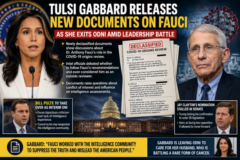 Gabbard Releases Fauci Documents as She Exits ODNI
