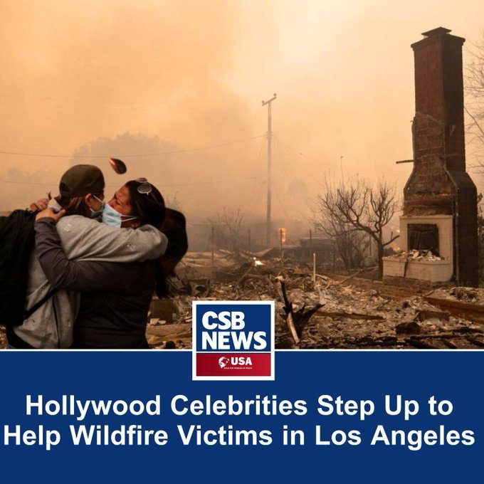 Hollywood Celebrities Step Up to Help Wildfire Victims in Los Angeles