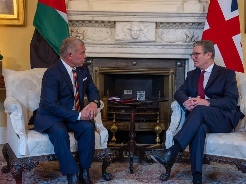 King Abdullah of Jordan and Sir Keir Starmer Discuss Palestinian Rights and Crisis Resolution in Gaza