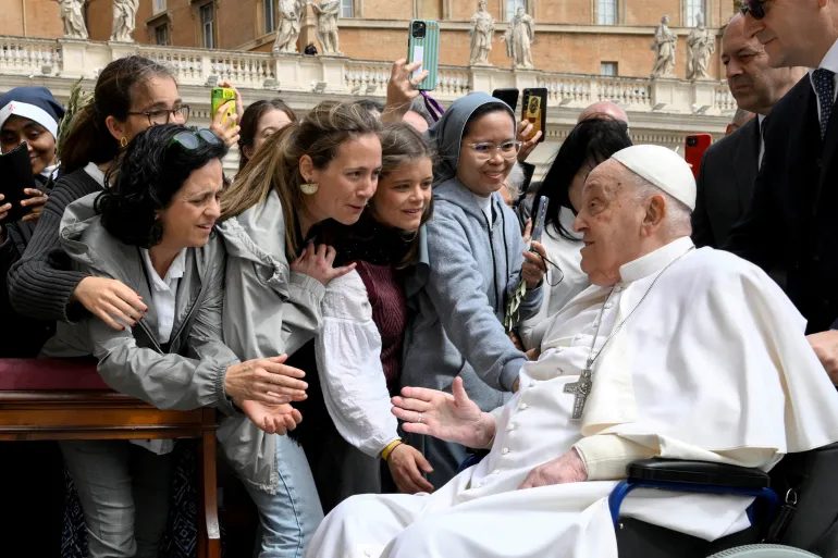 Pope Francis Appears in Public for the First Time After Long Illness