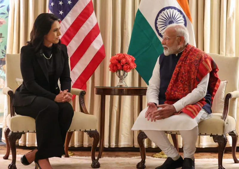 Prime Minister Narendra Modi Meets Tulsi Gabbard After Her Oath as National Intelligence Director