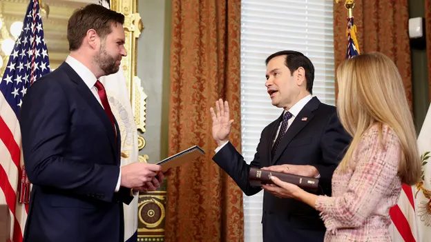 Florida Republican Senator Marco Rubio Sworn in as U.S. Secretary of State