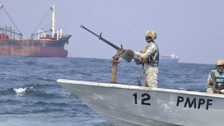The European Union’s naval force has handed over a warship to the Bangladeshi ship ‘MV Abdullah’ at a distance of several nautical miles from the Somali coast