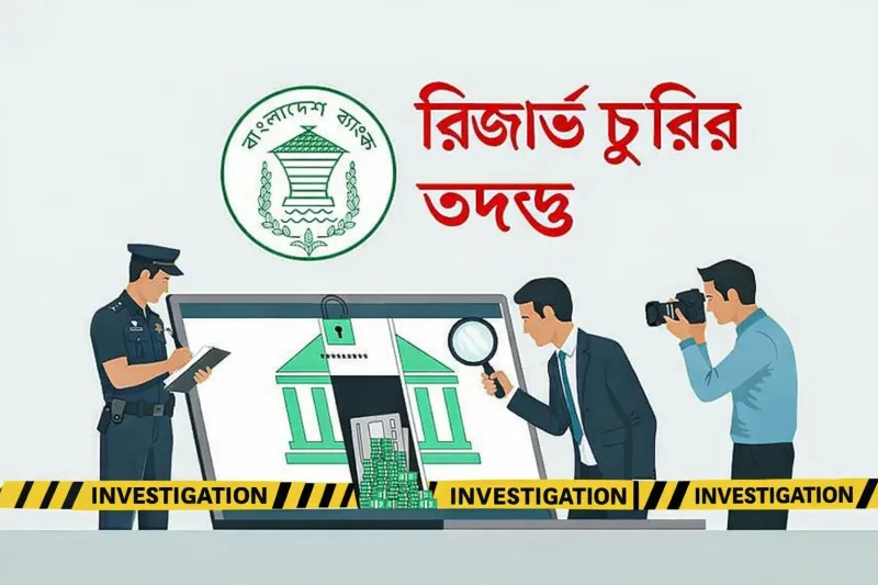 বাংলাদেশ ব্যাংকের রিজার্ভ চুরি: ১০ কর্মকর্তা সহ ৭০ সন্দেহভাজন—চূড়ান্ত পর্যায়ে তদন্ত