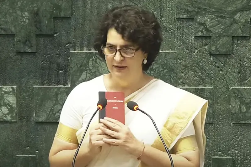 Priyanka Gandhi Takes Oath in Parliament for the First Time, Commits to Upholding the Constitution
