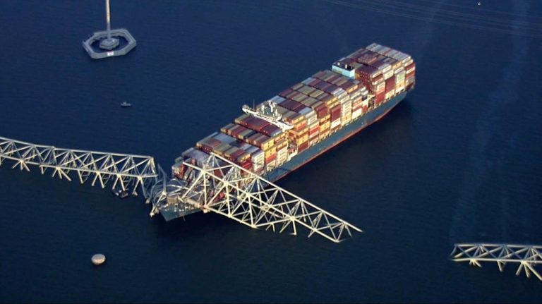 A bridge has collapsed in the United States due to a ship collision