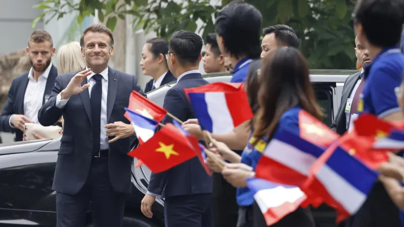 In Vietnam, President Emmanuel Macron Strongly Criticizes Geopolitical Superpower China's Aggression During Student Address