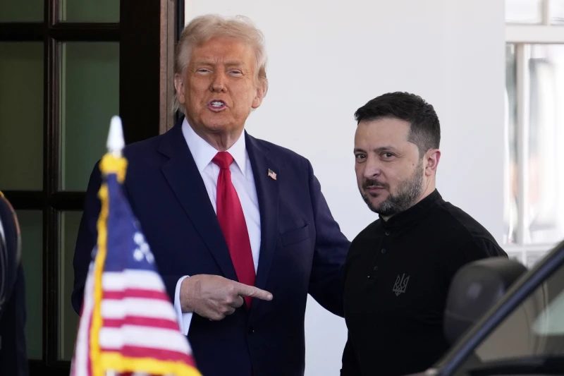 Ukrainian President Zelensky Arrives at White House for High-Level Talks with President Trump