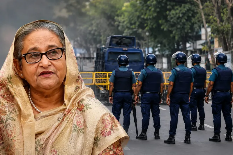 শেখ হাসিনার দেশে ফেরার ঘোষণায় সহিংসতার আশঙ্কা, সতর্ক পুলিশ