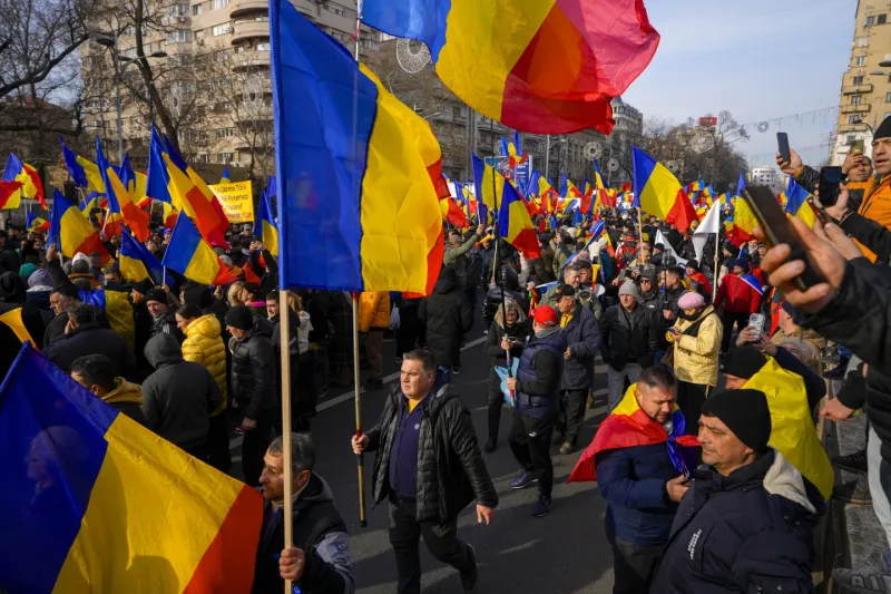 Romania's Fight to Protect Democracy: Thousands Protest in Bucharest Against Canceled Presidential Election