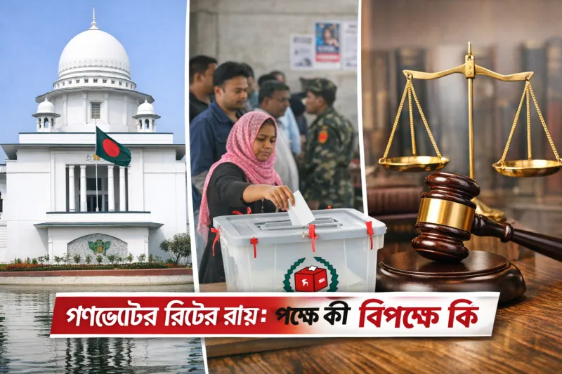 গণভোটের রিটের রায় ঘিরে রাজনৈতিক অঙ্গনে উত্তেজনা: পক্ষে–বিপক্ষে সম্ভাব্য পরিস্থিতি