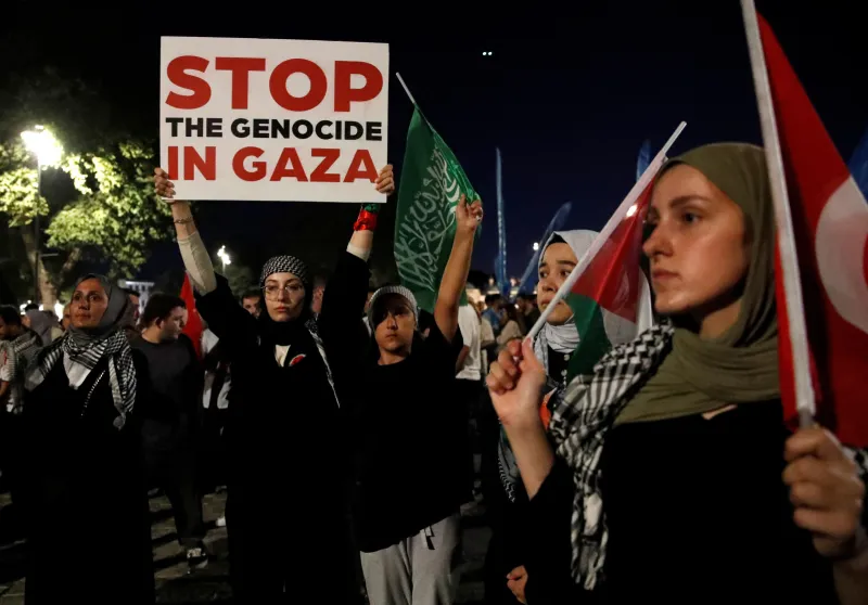 Thousands Protest in Istanbul Against Ongoing Israeli Genocide, Killings, and Forced Displacement in Gaza