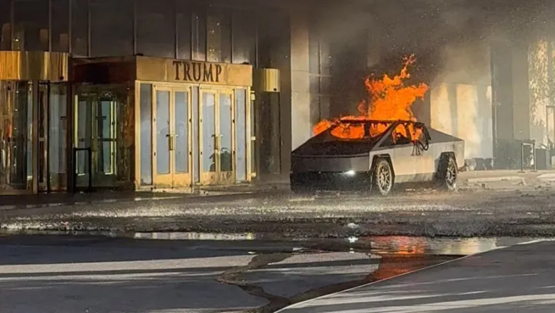 Tesla Cybertruck Explodes Outside Trump Las Vegas Hotel, FBI Investigates Possible Terrorism Link