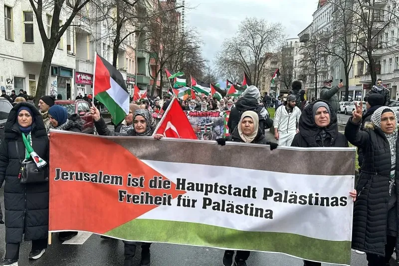 Protest in Berlin in Solidarity with Palestinians and Against Israel’s Brutal Attacks