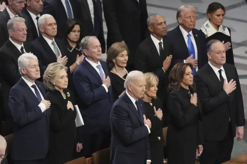 Historical Moment in America's 379-Year History: The Unforgettable Scene of Five Presidents at Jimmy Carter’s State Funeral