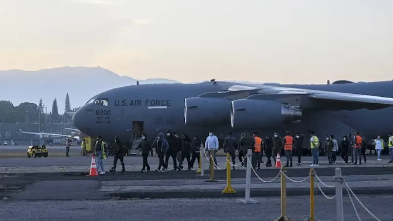 US Military Plane Deporting Illegal Indian Immigrants Lands in Amritsar