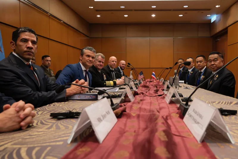U.S. Secretary of War Pete Hegseth Meets Thai Defense Minister to Strengthen Military Cooperation