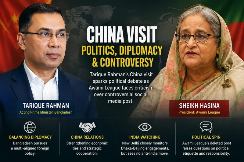 প্রধানমন্ত্রীর চীন সফরকে ঘিরে উত্তপ্ত রাজনীতি, প্রশ্নের মুখে আওয়ামী লীগের অবস্থান