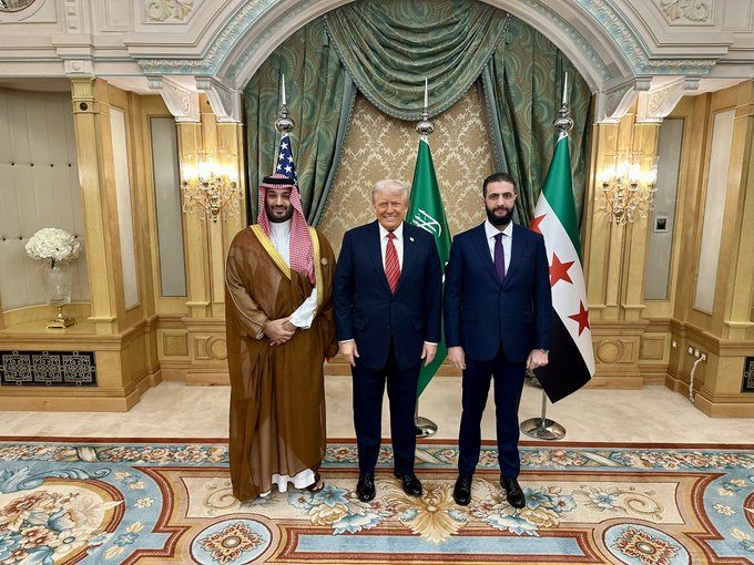 Syrian Interim President Ahmed al-Shara Meets U.S. President Donald Trump
