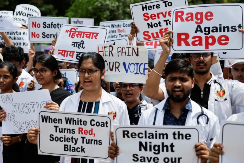Protests Against Police in India Doctor Rape and Murder Case, Sanjay Roy Found Guilty