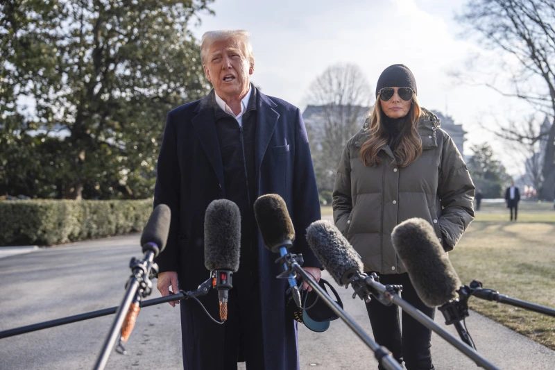 President Donald Trump, along with First Lady Melania Trump, departs to visit disaster-stricken areas in California affected by wildfires.