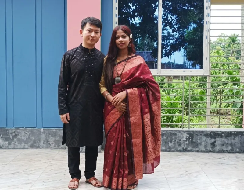 চীনা যুবক ও রংপুরী তরুণীর ভালোবাসার টান, ধর্ম পরিবর্তন করে বাংলাদেশে এসে রাজকীয় বিয়ে