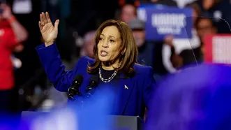 Harris ripped for 'word salad' after heckler interruption during campaign speech: 'The gibberish never ends'