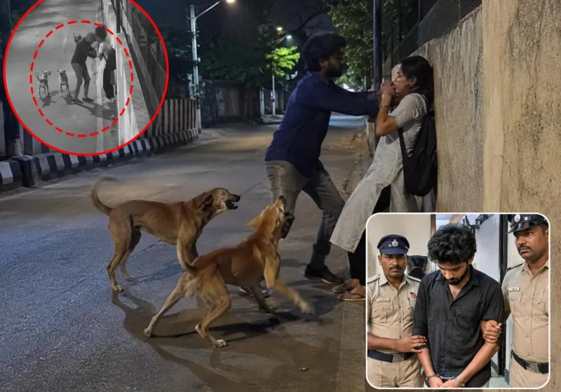 পথকুকুরের তাড়ায় পালাল তরুণ, সিসিটিভি দেখে তাকে হেফাজতে নিল পুলিশ