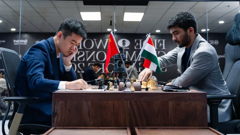 Gukesh and Ding Liren Draw in World Chess Championship Game 5, Points Tied at 2.5