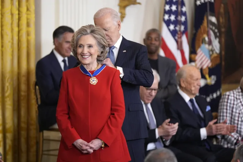 President Joe Biden Awards Presidential Medal of Freedom to Hillary Clinton