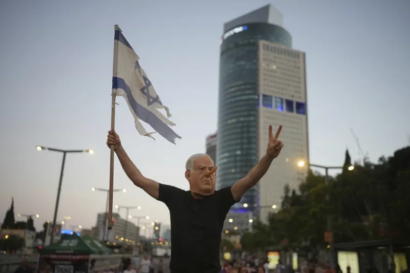 Israelis Protest in Tel Aviv Demanding Gaza Ceasefire, Release of Hostages, and Netanyahu’s Resignation
