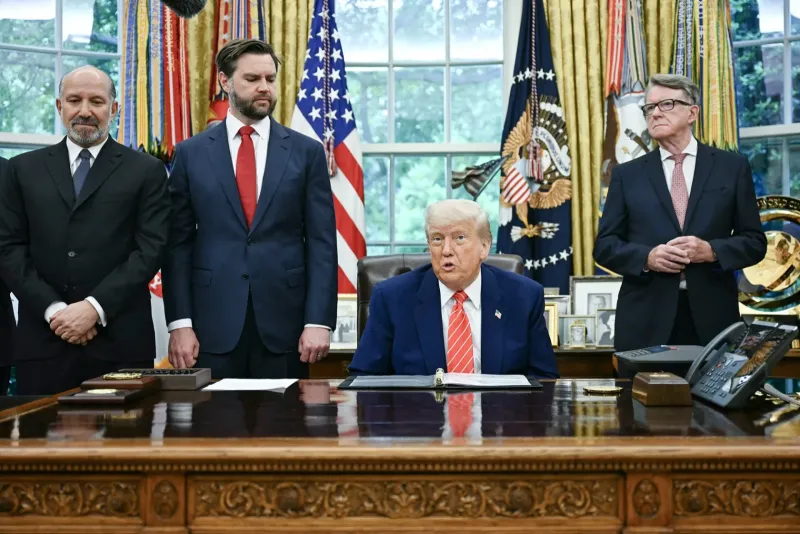 President Donald Trump Announces Trade Deal with the United Kingdom While Keeping 10% Tariffs in Place