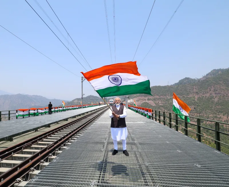Before Kashmir Tensions with Pakistan Subside, Indian PM Modi Inaugurates Ambitious Railway Project in the Region