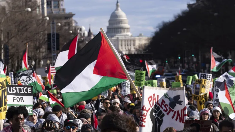 Protests in Washington Demand an End to Genocide in Gaza and Condemn Increased Repression Against Pro-Palestinian Students