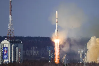 "Iranian-made communications satellite launched into space aboard Russian rocket" – Iranian state media