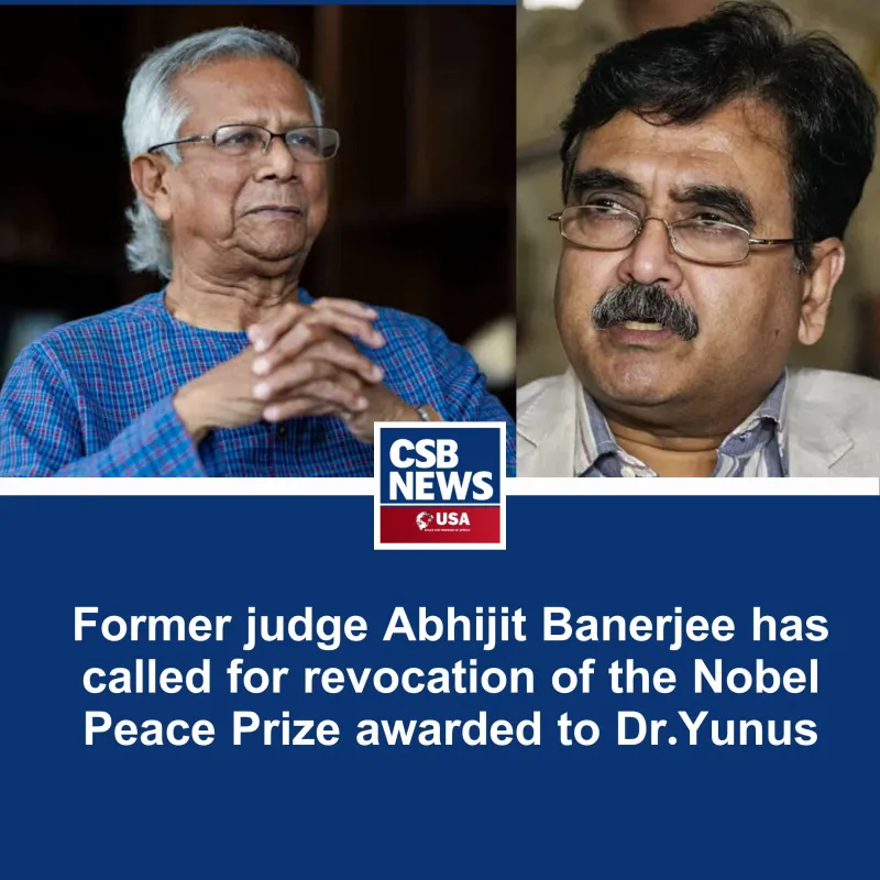 Former Kolkata High Court Judge and BJP MP Advocates for Revocation of Dr. Yunus' Nobel Prize