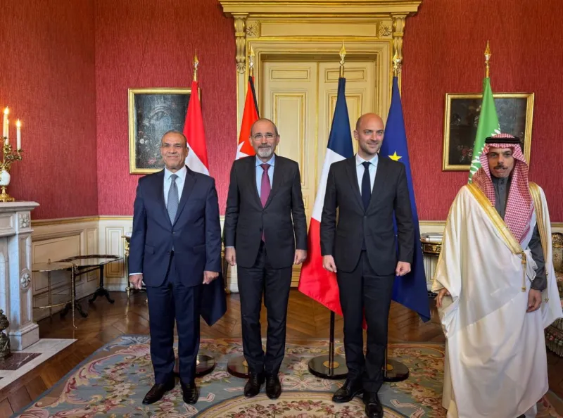 Meeting of Foreign Ministers from Saudi Arabia, Egypt, Jordan, and France in Paris to Address Gaza Strip Crisis