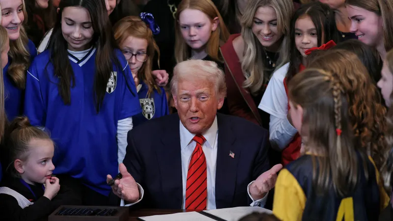 Trump Administration Files Lawsuit to Ban Transgender Athletes from Women's Sports – Washington, April 16