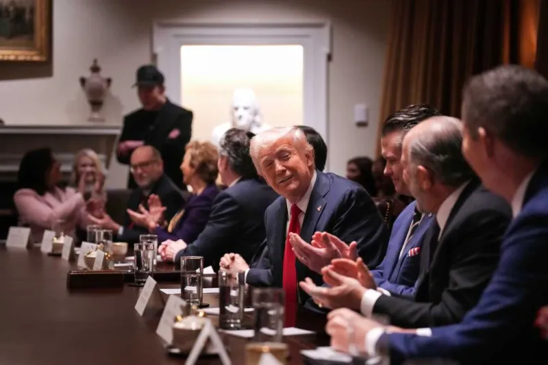 President Donald Trump's First Cabinet Meeting - Russia Must Meet Conditions for Ukraine Peace Talks
