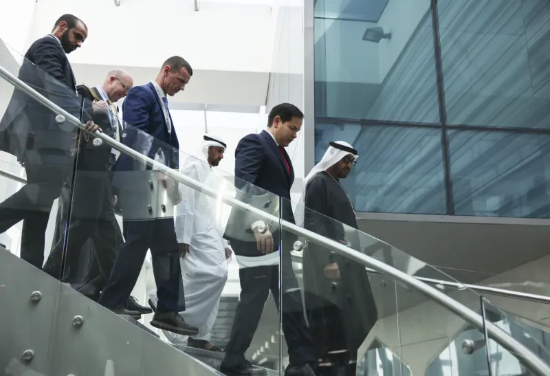 Meeting between Sheikh Mohammed bin Zayed and Marco Rubio in the UAE, Discussing Peace Talks on Ukraine War