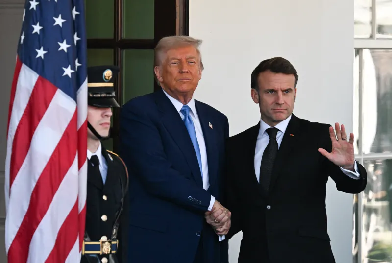 Urgent Talks on Ending Ukraine War at the White House Between President Donald Trump and French President Emmanuel Macron