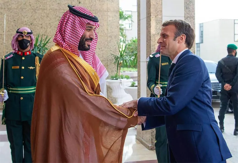 Saudi Prince Mohammed bin Salman and French President Emmanuel Macron Committed to Regional Security and Peace