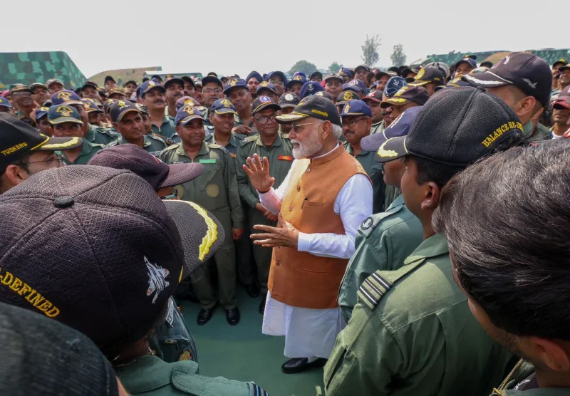 Indian Prime Minister Narendra Modi Visits Adampur Airbase Targeted in Pakistan’s Failed Military Strike