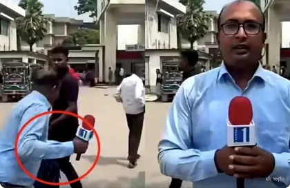 লাইভে খবর, পেছনে ব্যাগে হাত! সাংবাদিকের সতর্কতায় ভেস্তে গেল চুরির চেষ্টা